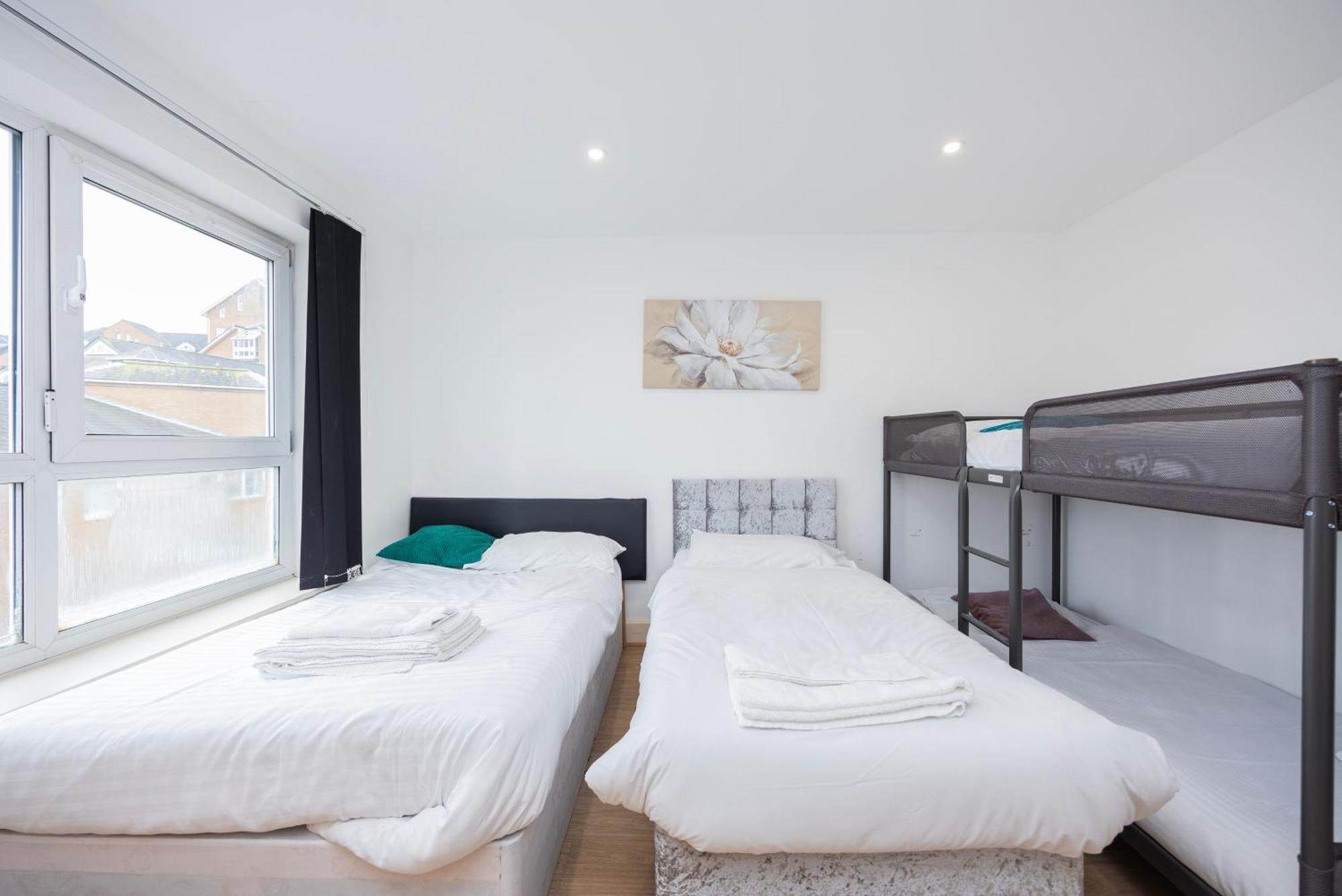 Apartamento Heads On Bed -canary Wharf Docklands For The Larger Groups *
